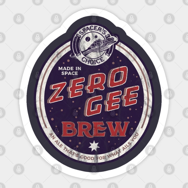 Zero Gee Brew | The Outer Worlds Sticker by threadbaregaming